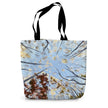 Tote bag with tree canopy artwork design 