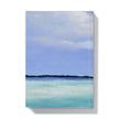 Sailboat on a blue sea with white clouds in the sky. back cover