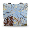 Tote bag with tree canopy artwork design 