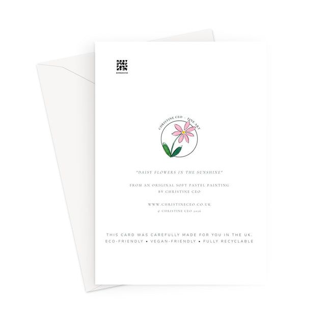 Greeting card back view
