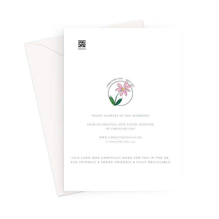 Greeting card back view
