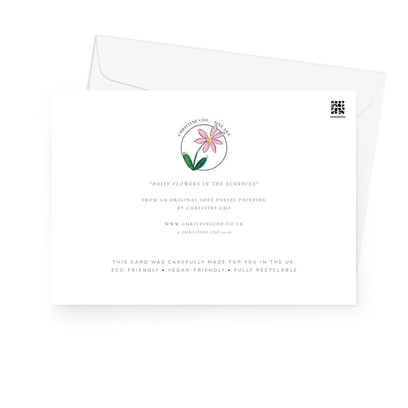 Greeting card back view