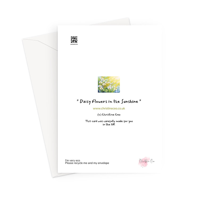 image0Greeting card back view. Portrait orientation