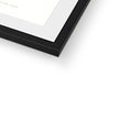 Close-up of a black picture frame corner with black frame