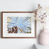 Autumn tree canopy painting fine art print. Trees in the Fall art print