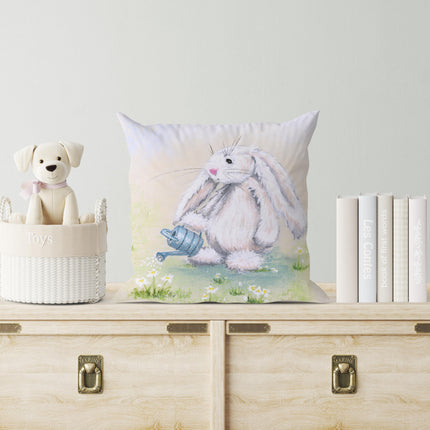 White Rabbit art sofa pillow