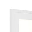 close up of white picture frame