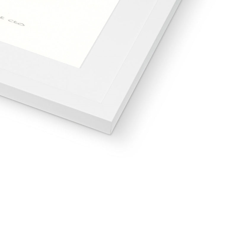 close up of white frame