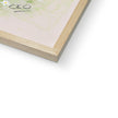 Rabbit fine art print in natural frame. Corner detail