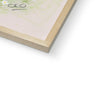 Rabbit fine art print in natural frame. Corner detail