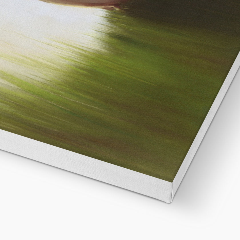 A Boy and His Dog - Stretched Canvas