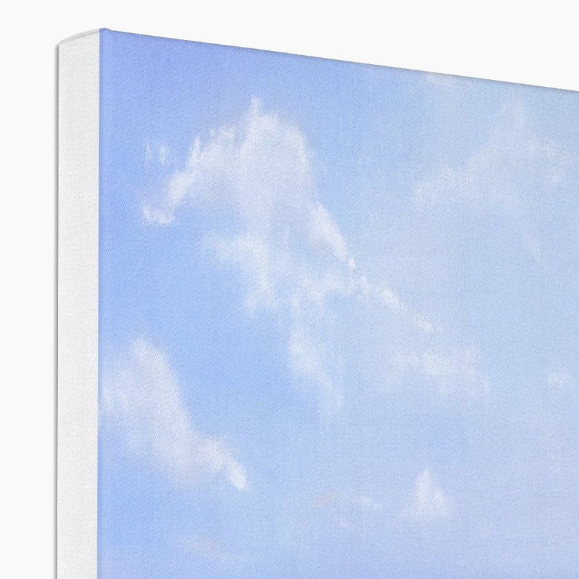 A Boy and His Dog - Stretched Canvas