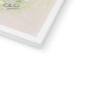 Rabbit fine art print in white frame. Corner detail
