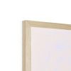 Rabbit fine art print in natural frame. Top corner detail