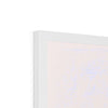 Rabbit fine art print in white frame. Top corner detail