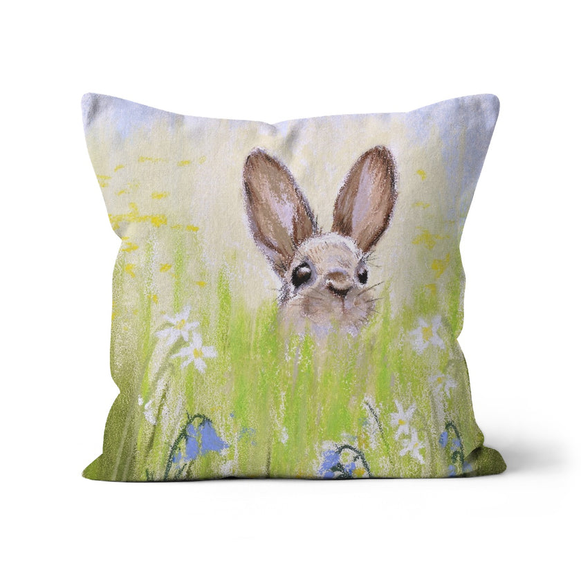 Rabbit artwork design square throw pillow