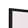 Rabbit fine art print in black frame. Top corner detail