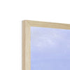 The White Sailboat fine art print. Close up of top corner and natural frame