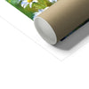 Daisy Flowers in the Sunshine artwork fine art print. Corner detail and cardboard tube used for shipping purposes.